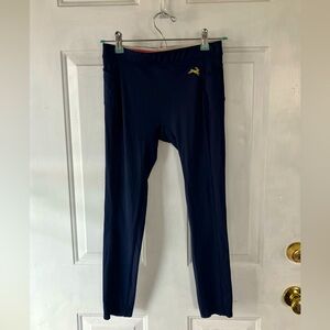 Tracksmith Blue and Red Women’s Leggings (Size Small)